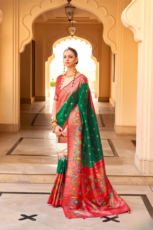 Designer Paithani Style Saree in Super Soft Poly Viscose Silk