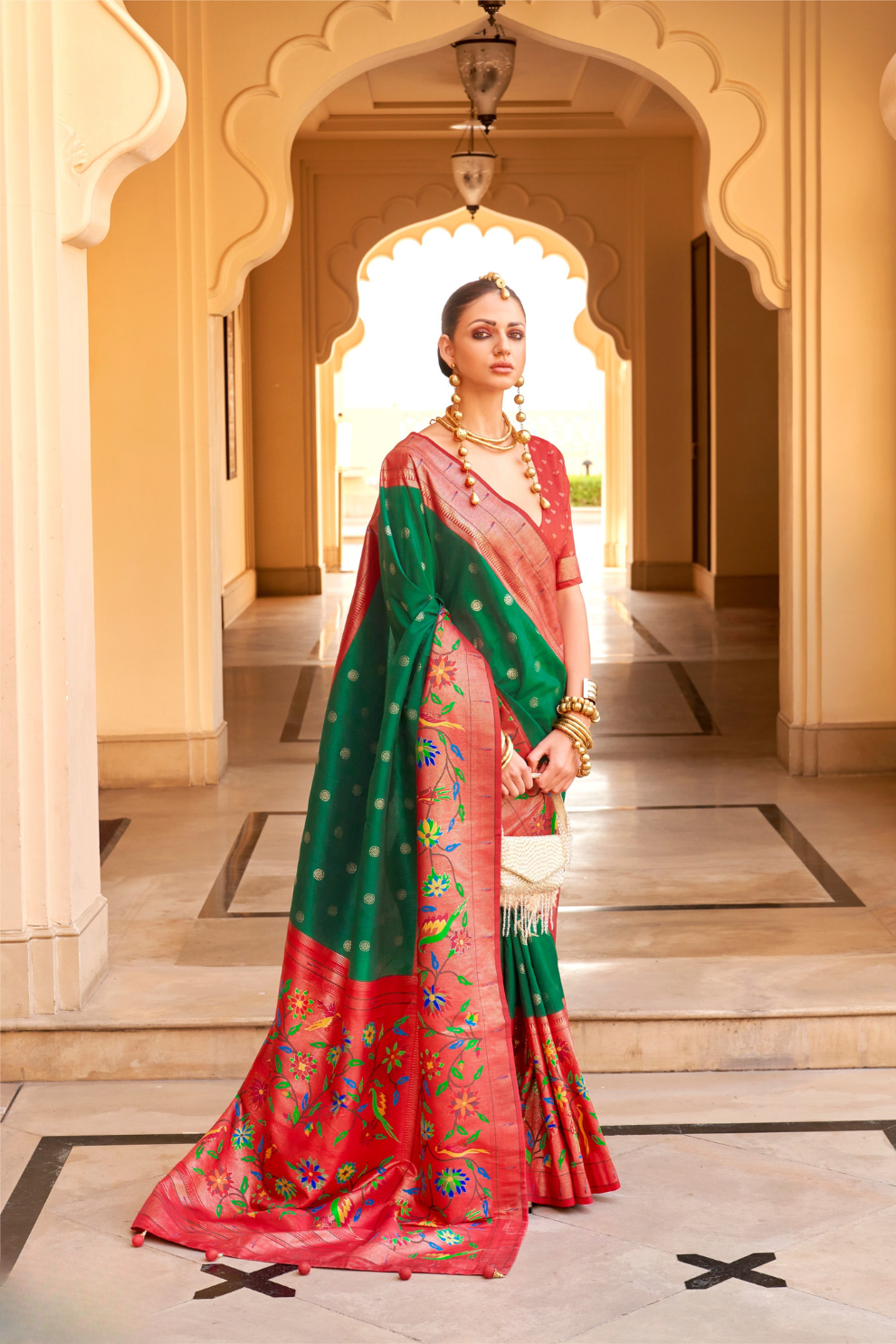Designer Paithani Style Saree in Super Soft Poly Viscose Silk
