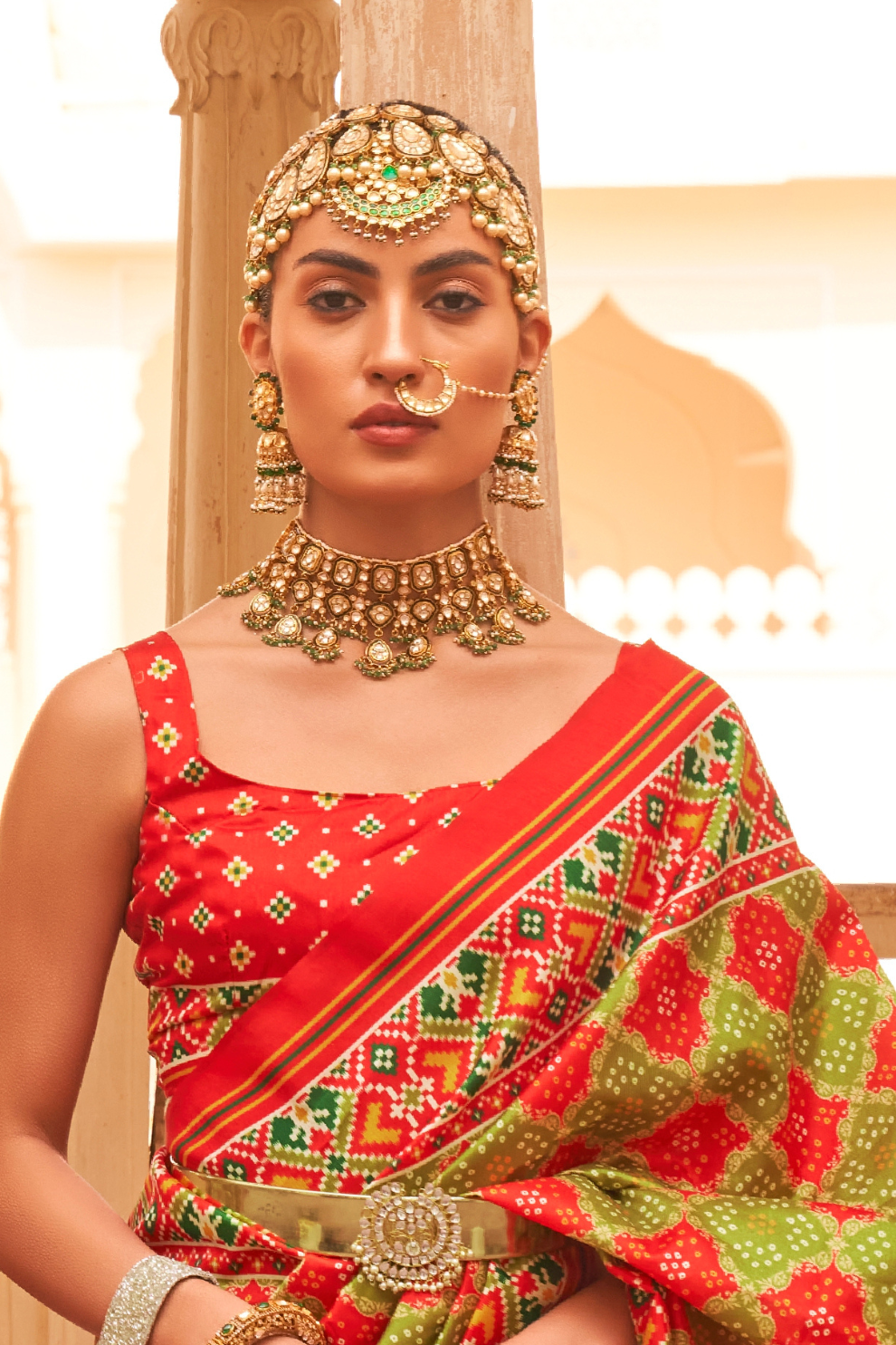 Classic Tussar Silk Saree with Ethnic Print Detailing