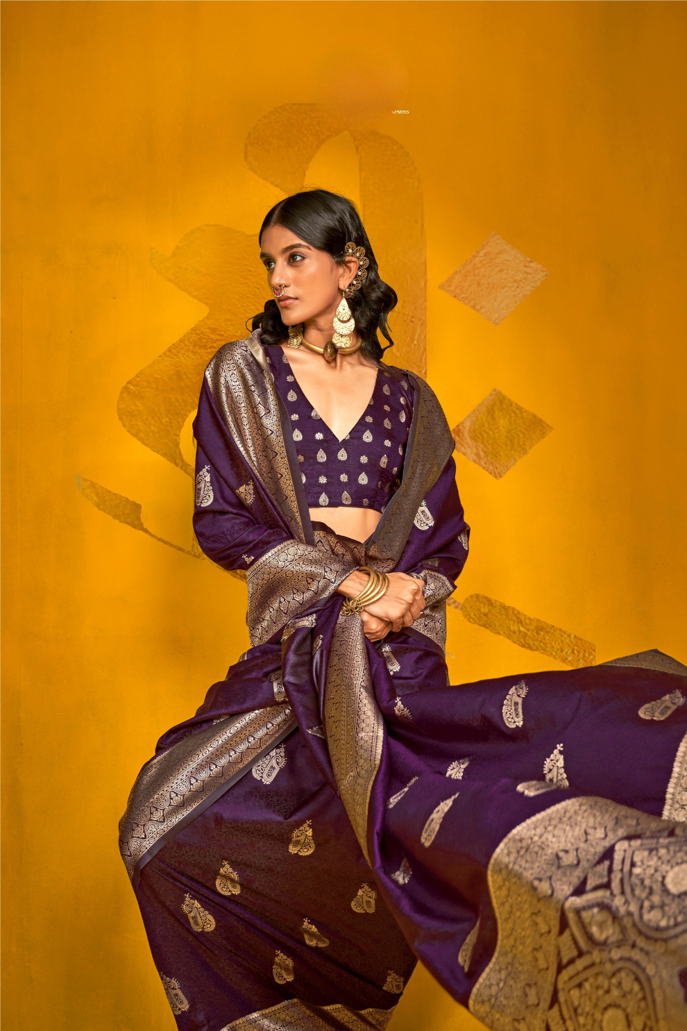 Carnival Designer Handloom Silk Saree with Weaving Touch