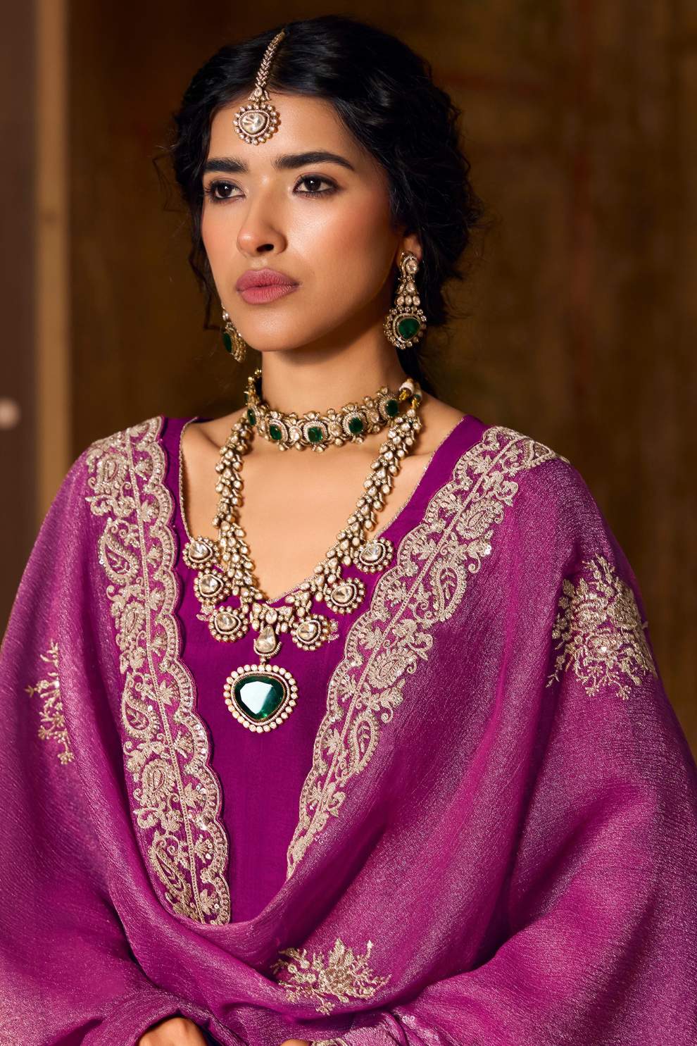 Bamberg Silk Salwar Suit with Elegant Eid Embroidery Design