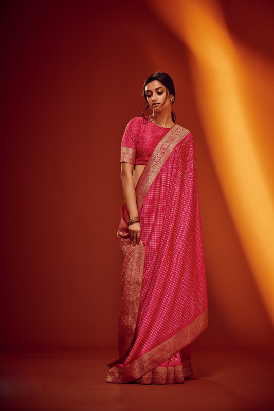 Viscose Woven Digitally Printed Saree with Elegant Blouse