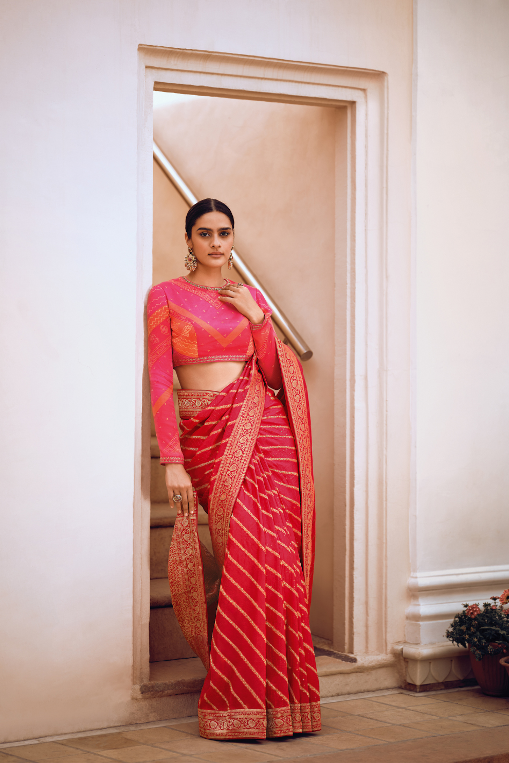 Classic Viscose Silk Saree with Contemporary Digital Print Blouse