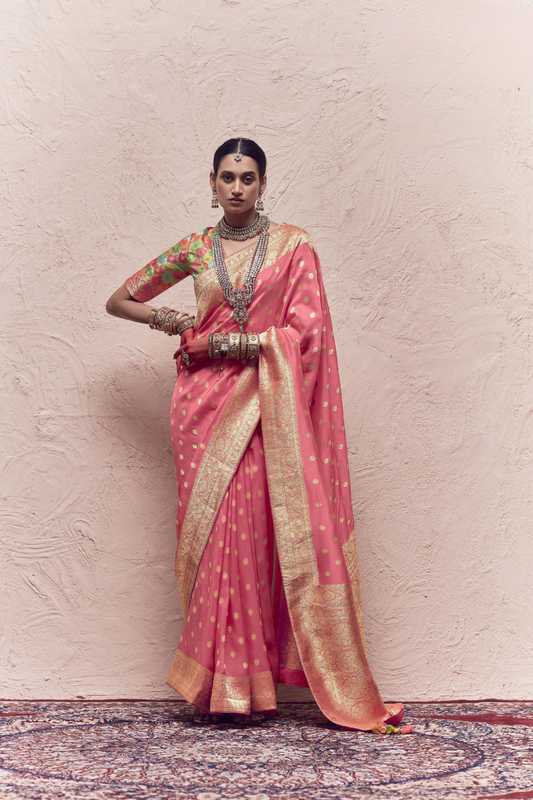Pure Zari Elegance A Saree Woven with Timeless Beauty