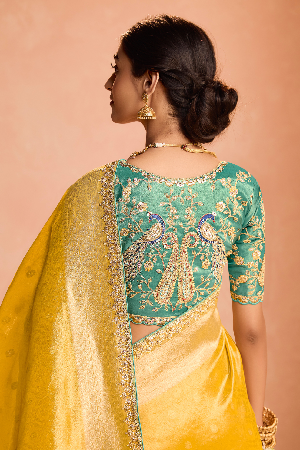 Banarasi Bridal Tissue Silk Saree with Traditional Royal Finish