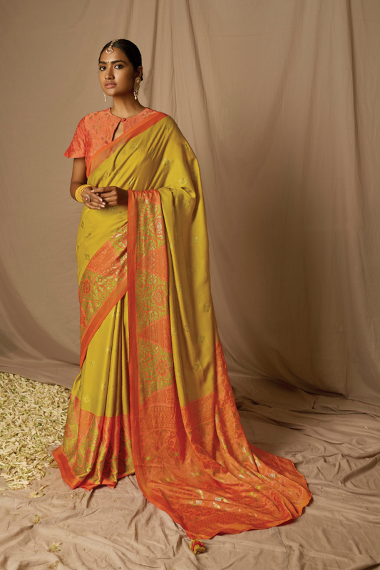 Soft Brasso Floral Printed Saree with Graceful Drape and Lightweight