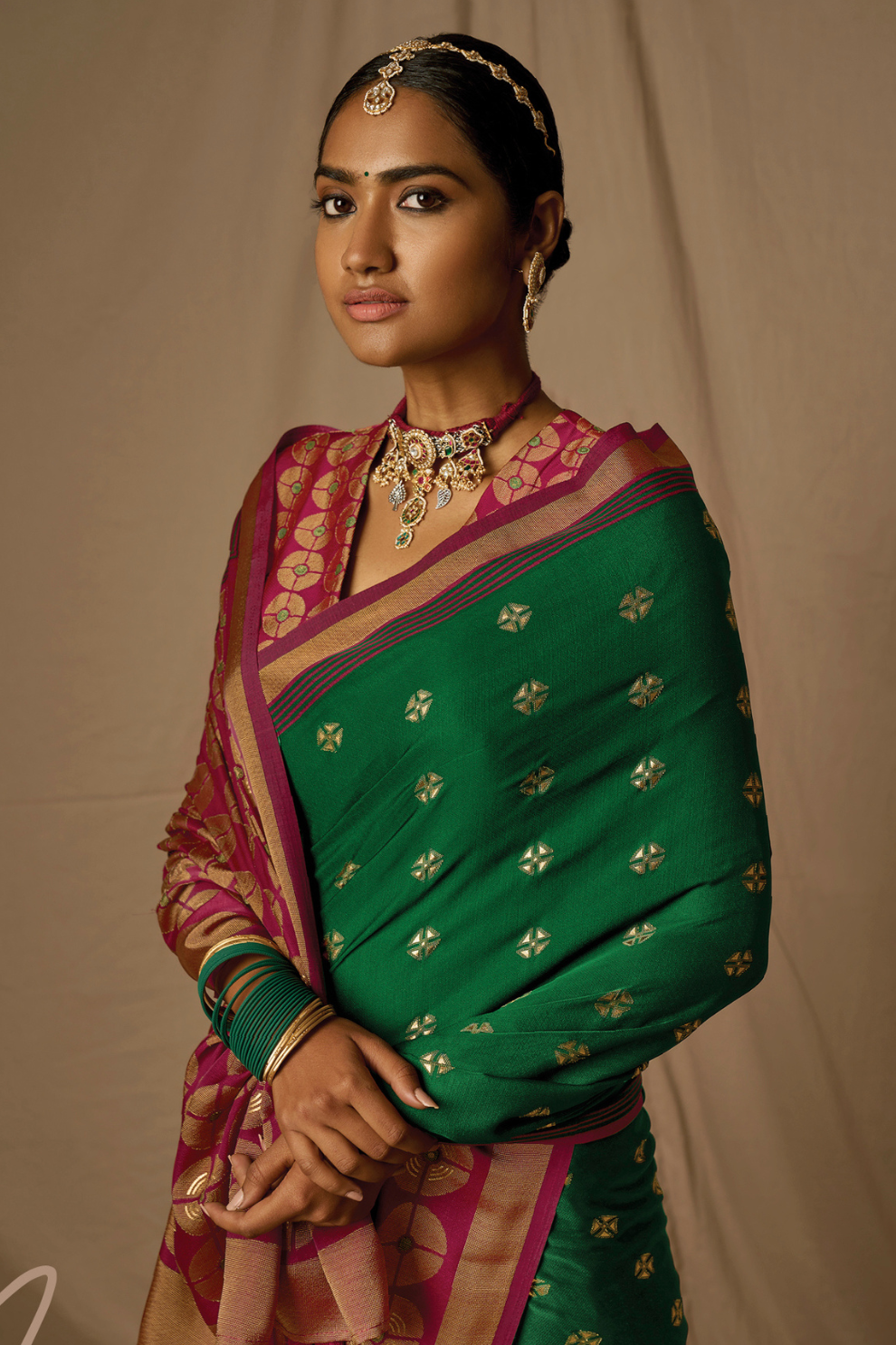 Soft Brasso Floral Printed Saree with Graceful Drape and Lightweight