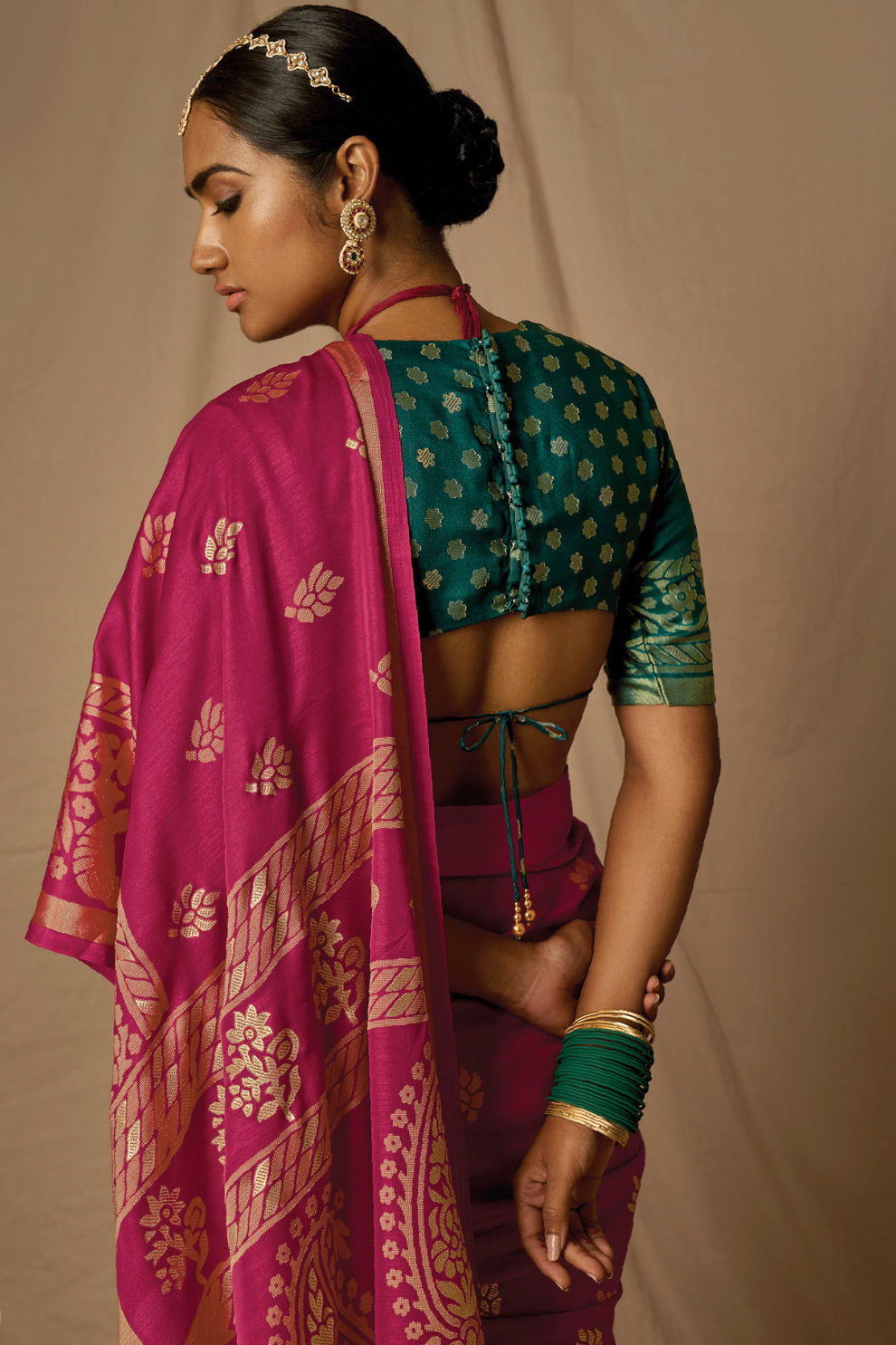 Soft Brasso Floral Printed Saree with Graceful Drape and Lightweight