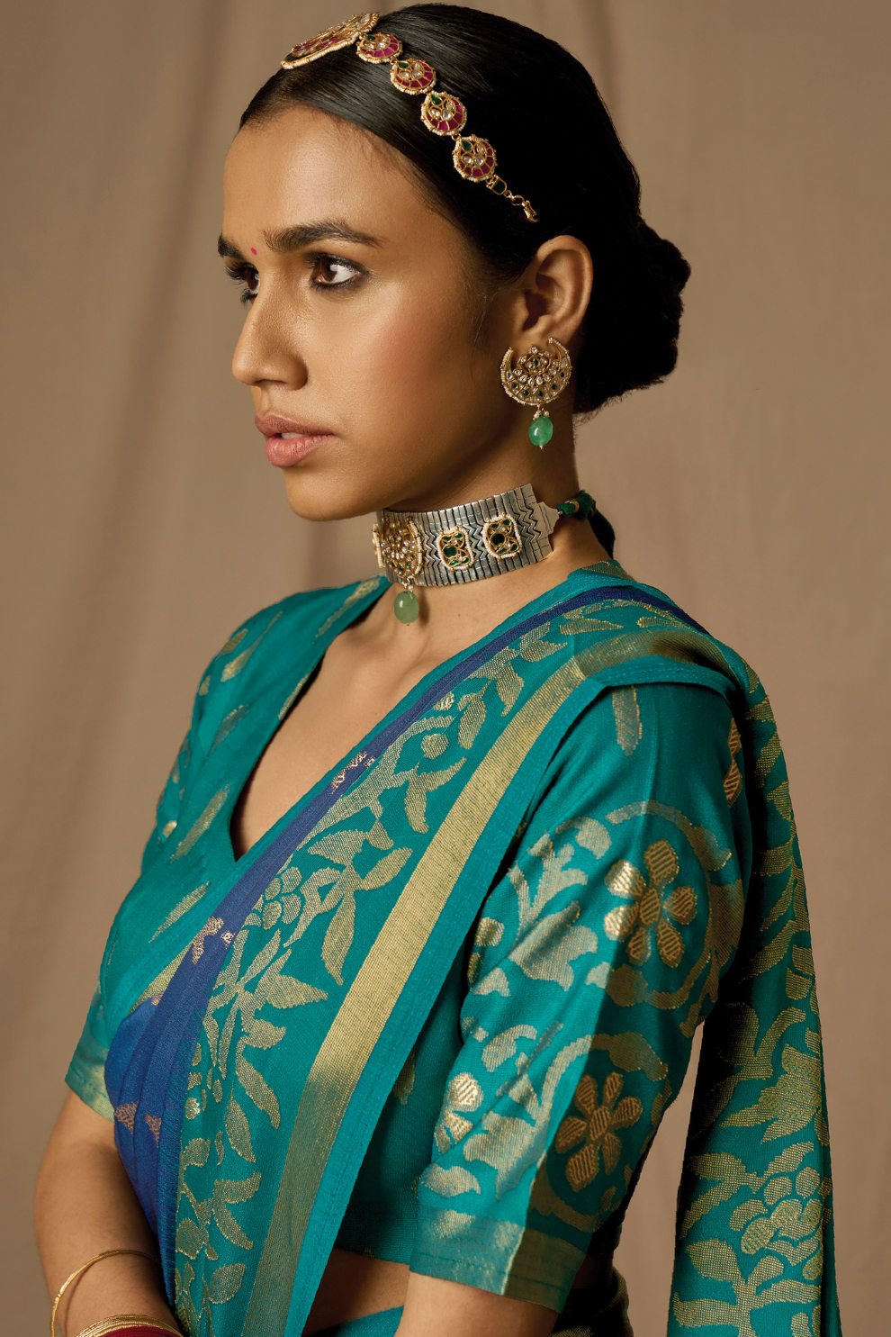 Soft Brasso Floral Printed Saree with Graceful Drape and Lightweight