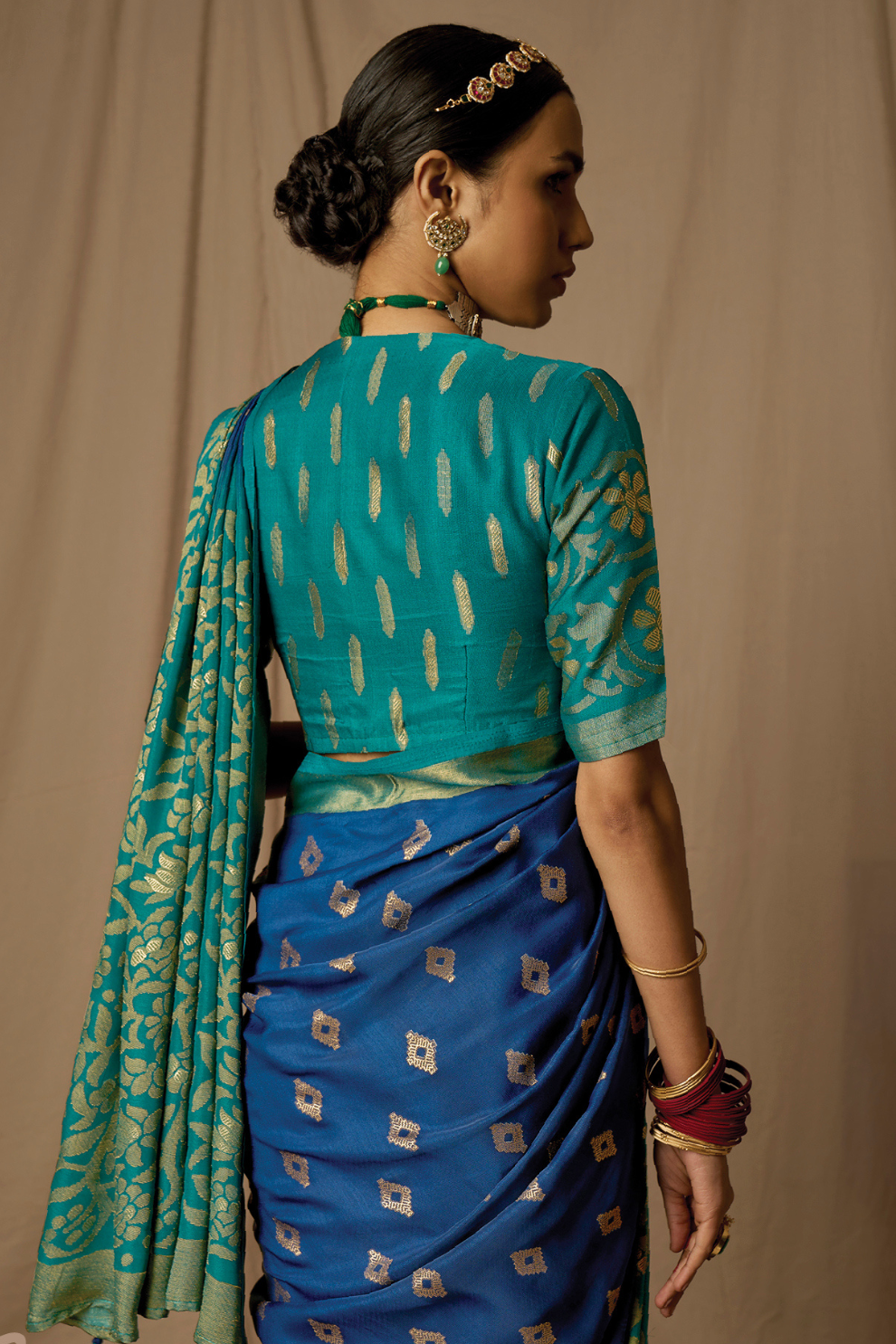 Soft Brasso Floral Printed Saree with Graceful Drape and Lightweight