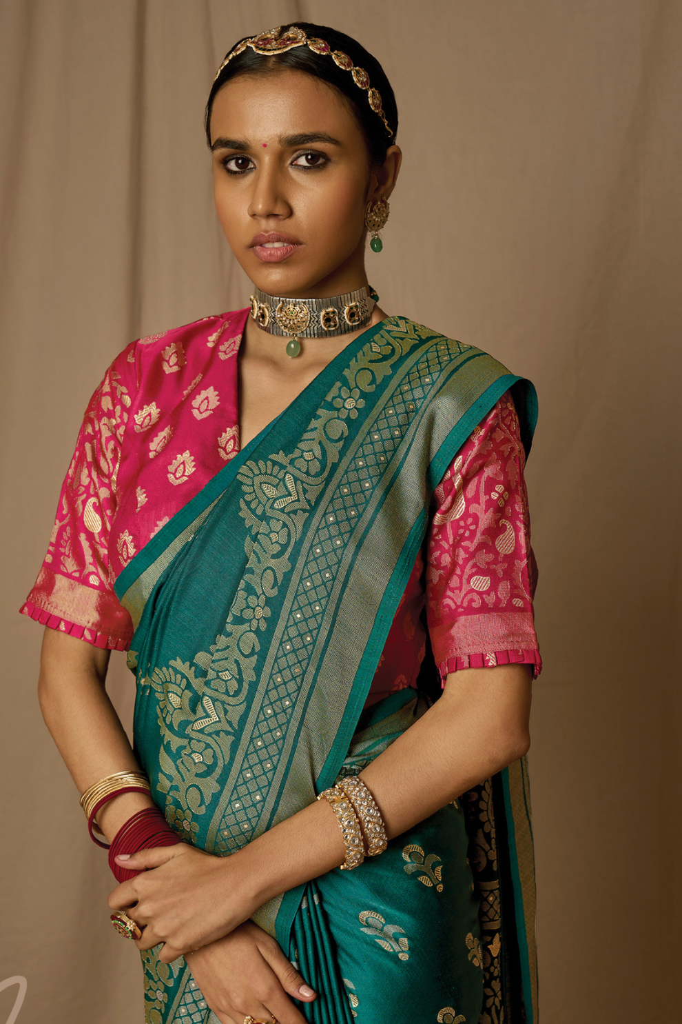 Soft Brasso Floral Printed Saree with Graceful Drape and Lightweight