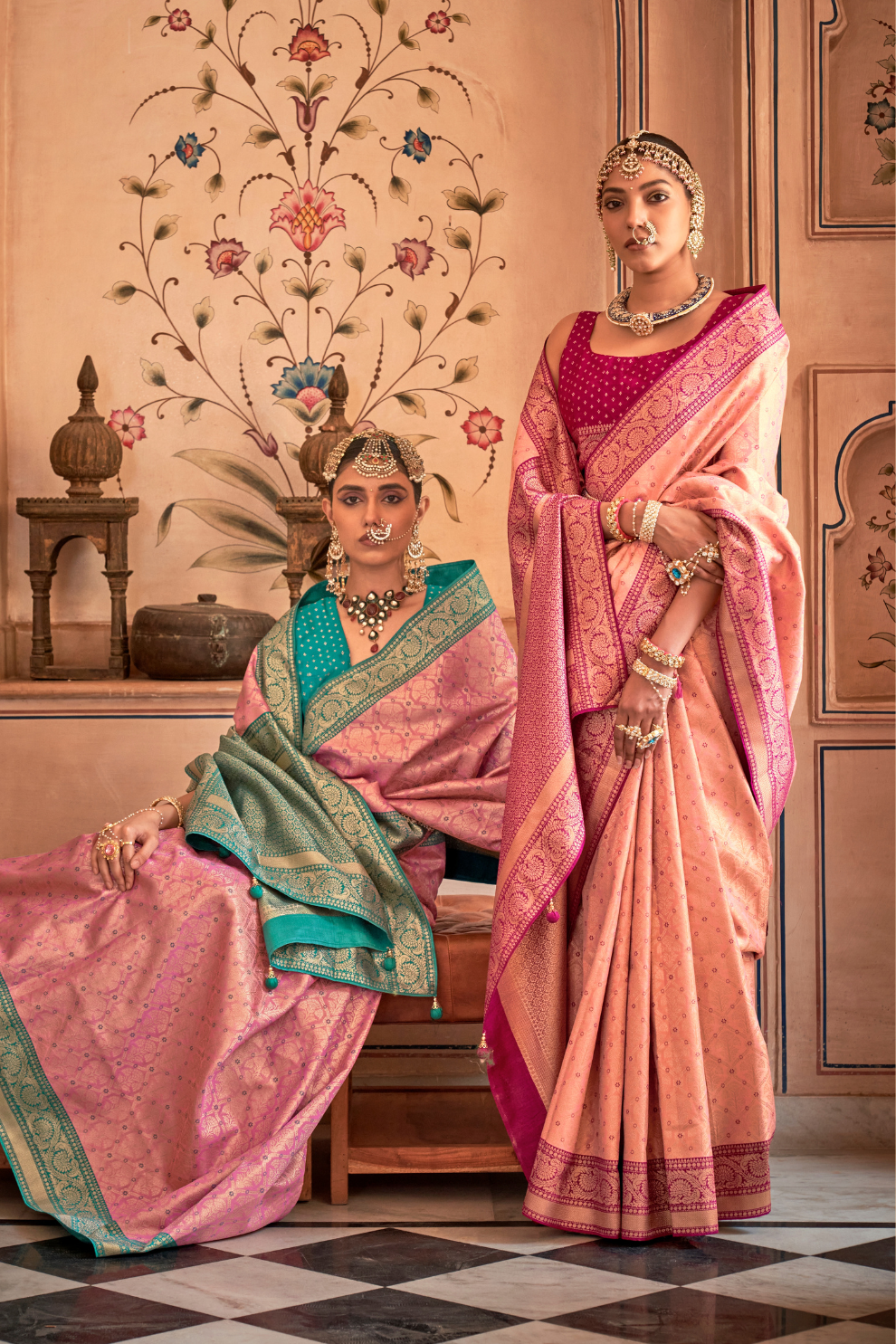 Rich Banarasi Silk Saree with Contemporary Indian Craftsmanship