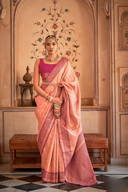 Rich Banarasi Silk Saree with Contemporary Indian Craftsmanship