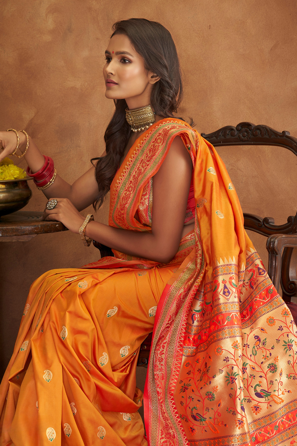 Golden Grace Soft Banarasi Silk Saree with Rich Pallu Design - LaVante Fashion