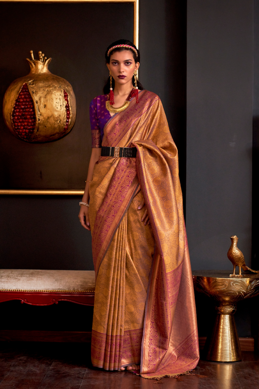 Elegant Handloom Woven Silk Saree with Classic Craftsmanship