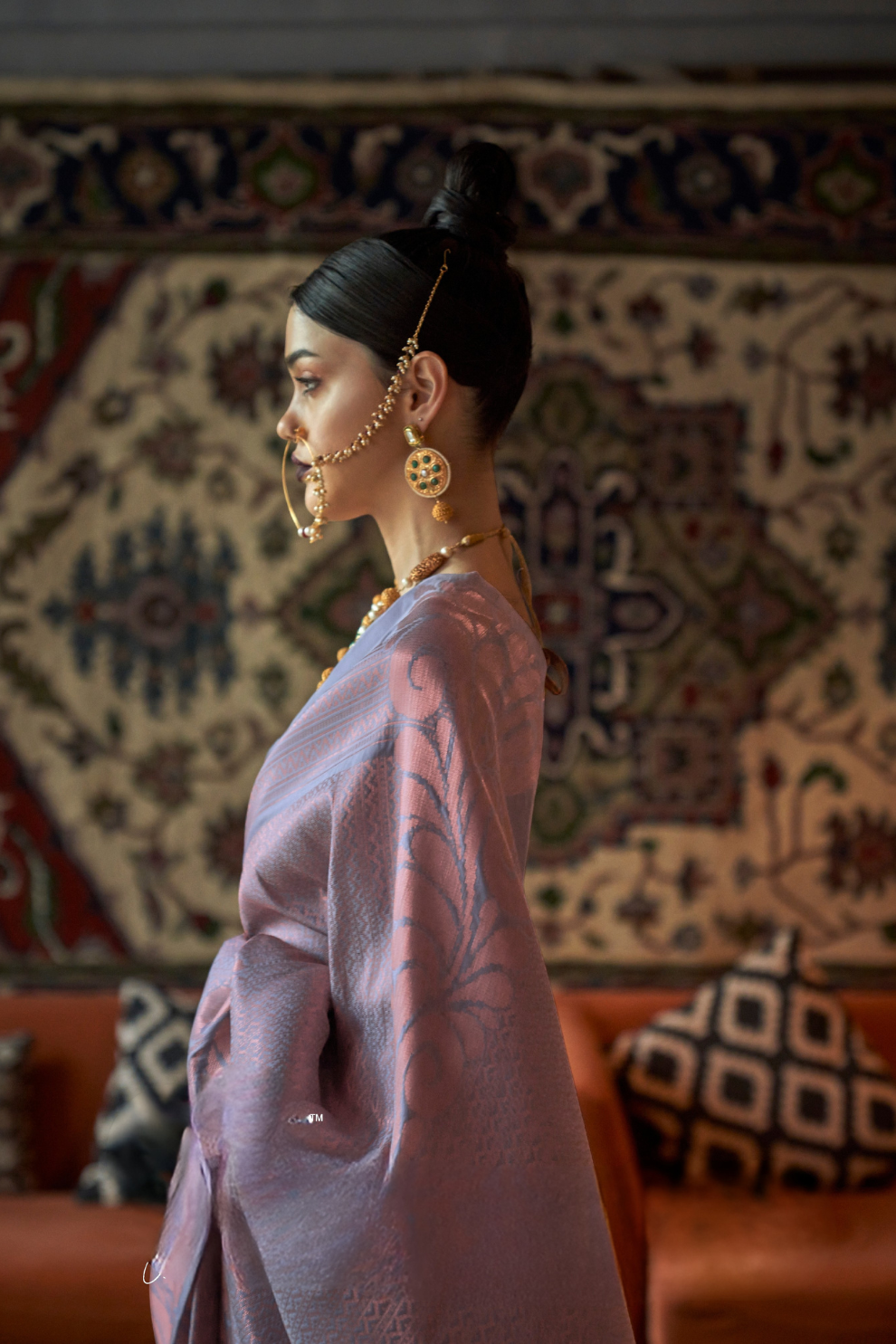 Elegant Art Silk Saree with Copper Zari Handloom Weaving