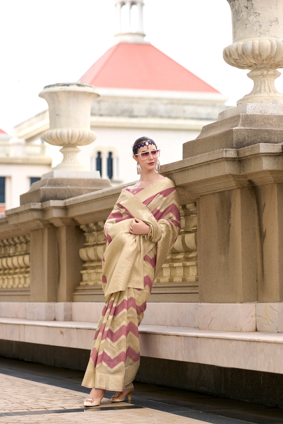 Cotton Linen Silk Saree with Subtle Texture - LaVante Fashion