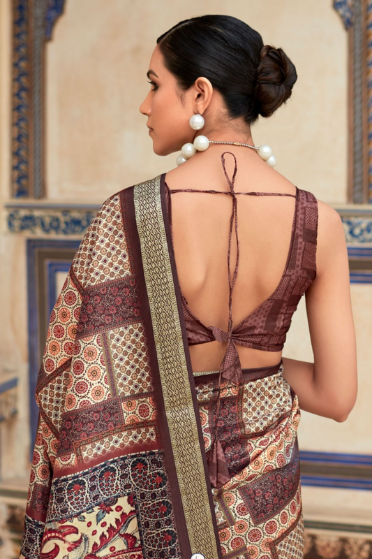 Dola Viscose Saree with Topclass Print - LaVante Fashion