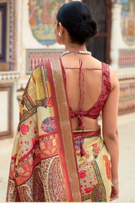 Dola Viscose Saree with Topclass Print - LaVante Fashion