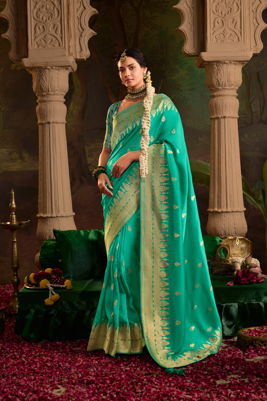 Dola Silk Designer Saree with Heavy Zari Weaving Elegance