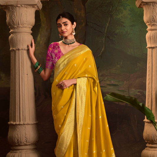 Dola Silk Designer Saree with Heavy Zari Weaving Elegance
