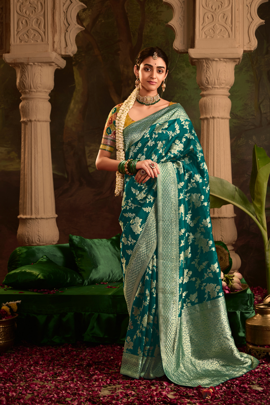 Dola Silk Designer Saree with Heavy Zari Weaving Elegance
