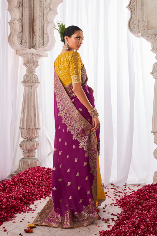 Pure Viscose Dola Silk Saree with Subtle Elegant Finish