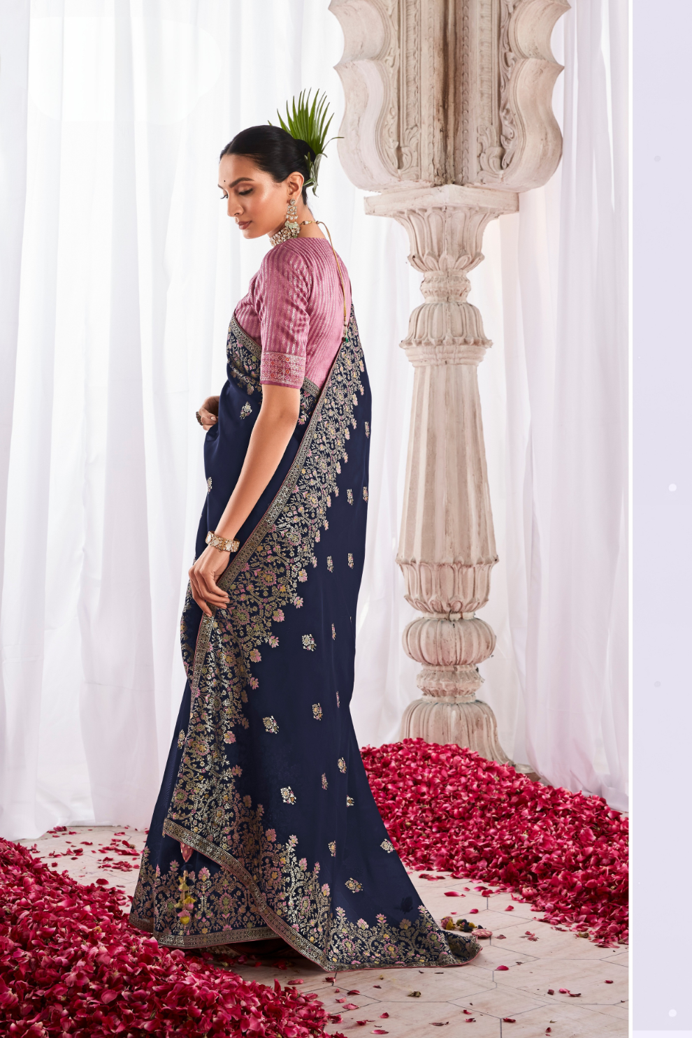 Pure Viscose Dola Silk Saree with Subtle Elegant Finish