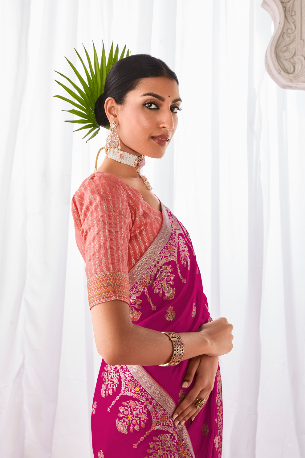 Pure Viscose Dola Silk Saree with Subtle Elegant Finish