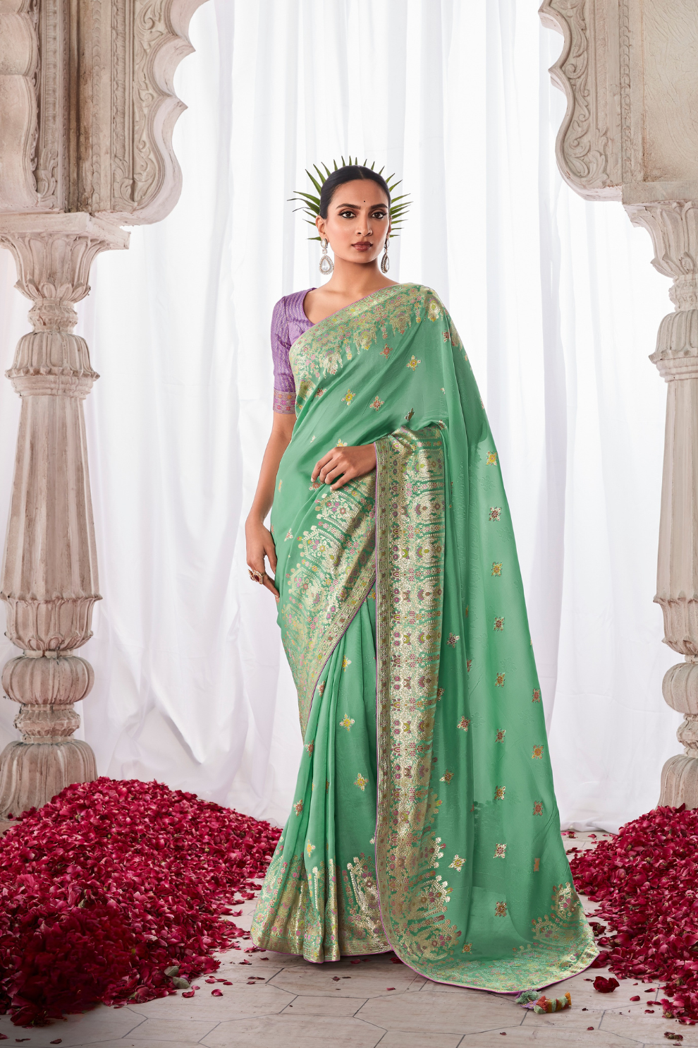 Pure Viscose Dola Silk Saree with Subtle Elegant Finish