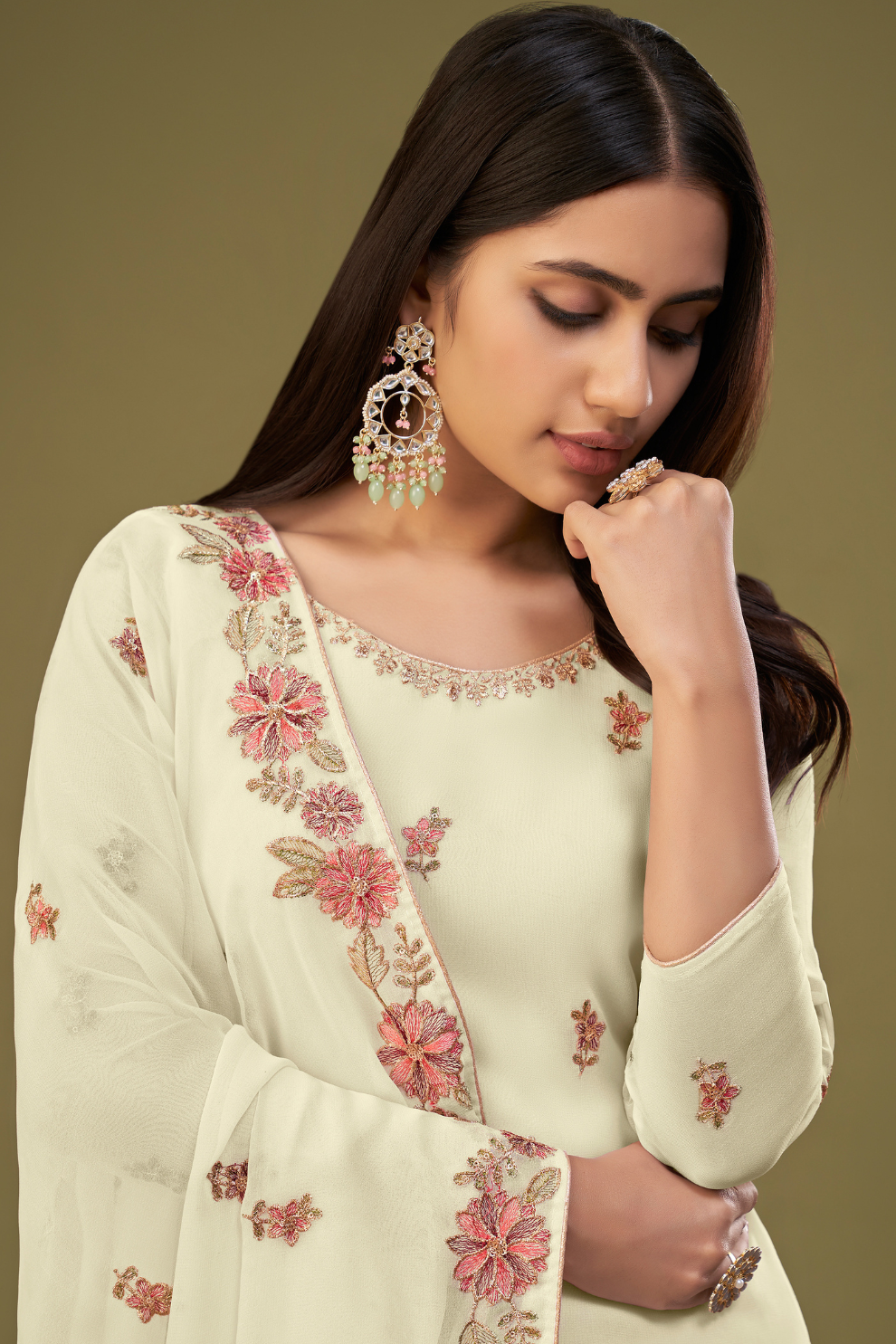 Traditional Georgette Sharara Suit With Stylish Flair