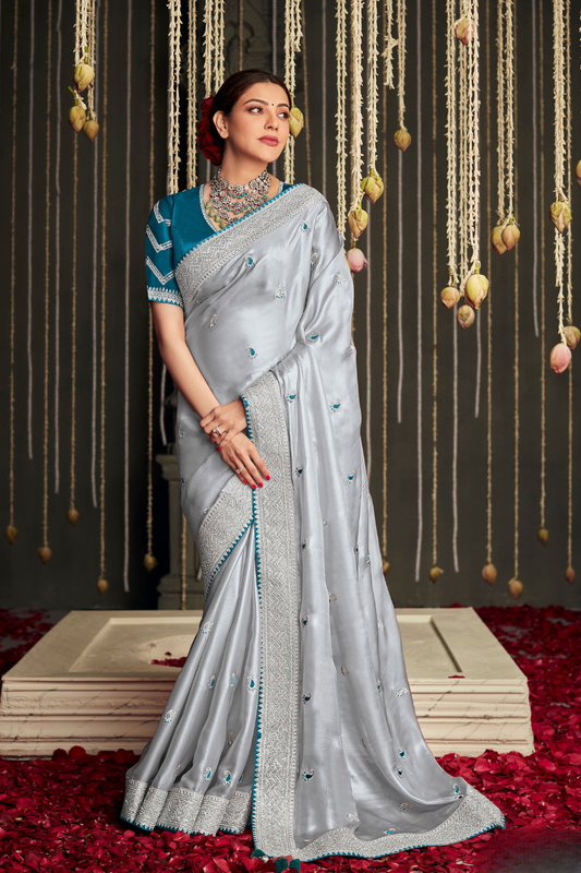 Designer Heavy Fancy Saree with Luxe Detailing for Grand Occasions