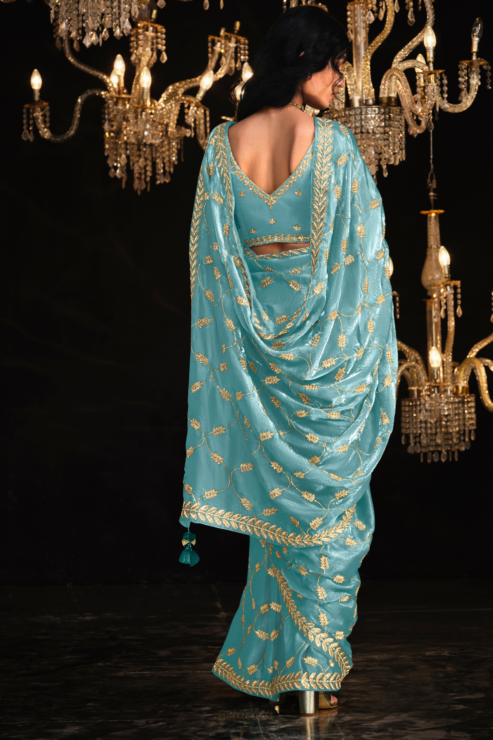 Beautiful Designer Wedding Saree with Premium Fancy Work