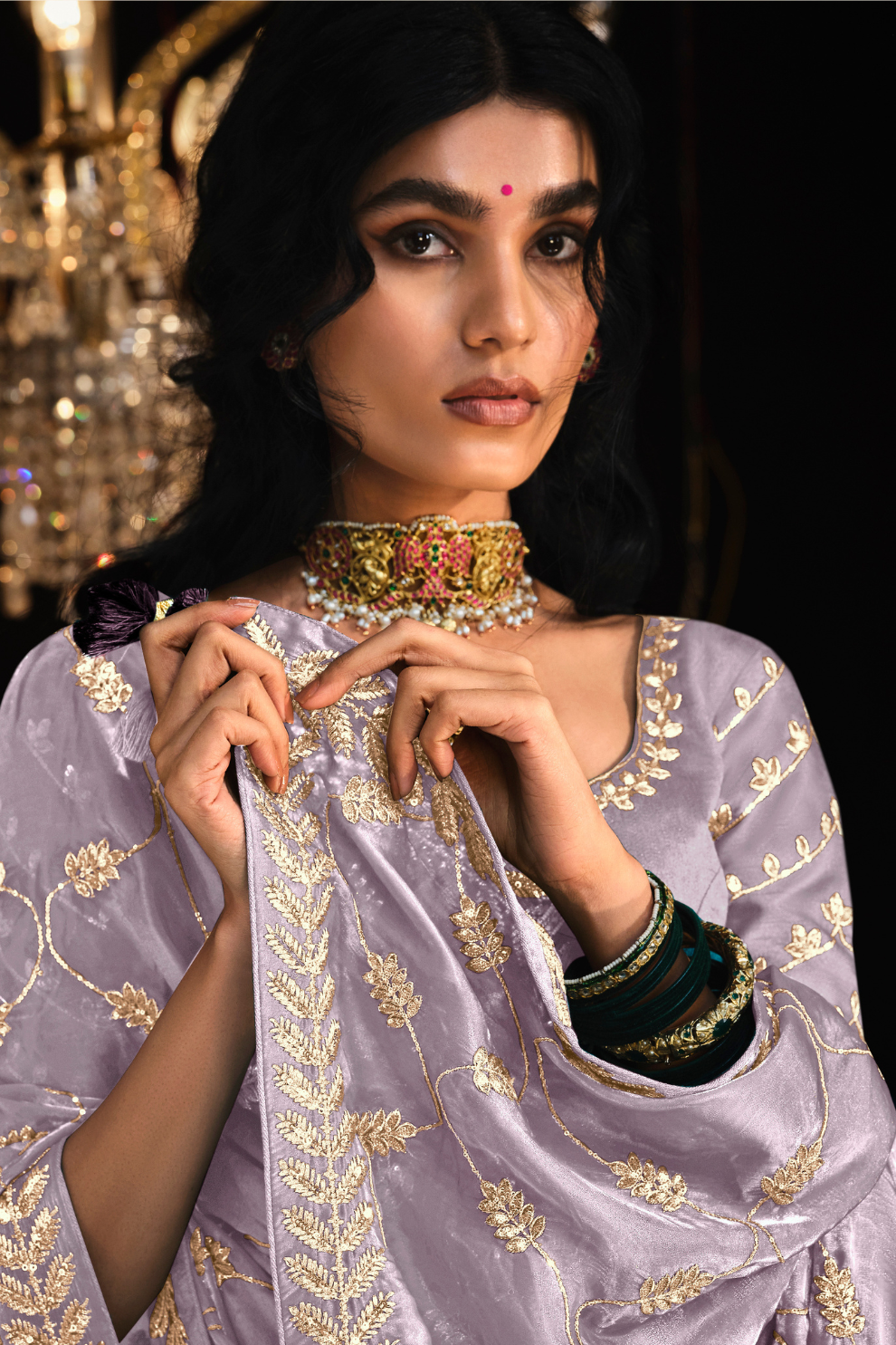 Beautiful Designer Wedding Saree with Premium Fancy Work