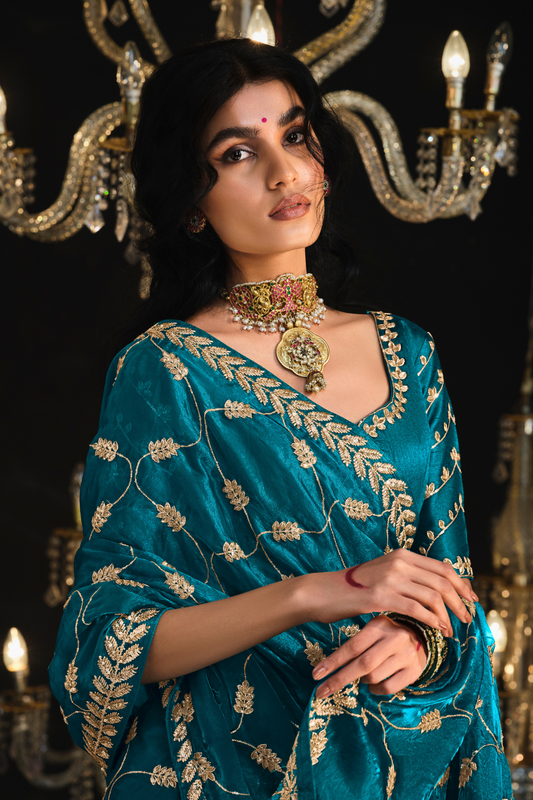 Beautiful Designer Wedding Saree with Premium Fancy Work