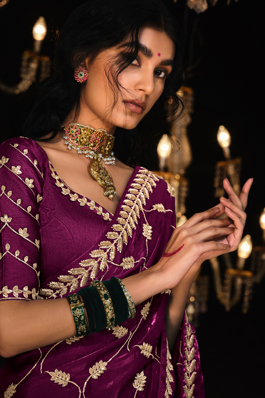 Beautiful Designer Wedding Saree with Premium Fancy Work