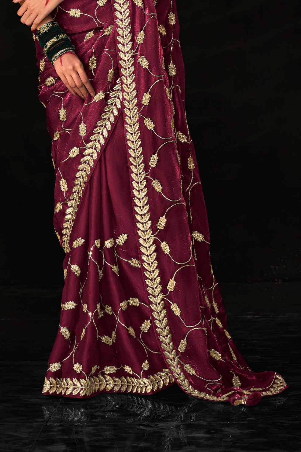 Beautiful Designer Wedding Saree with Premium Fancy Work