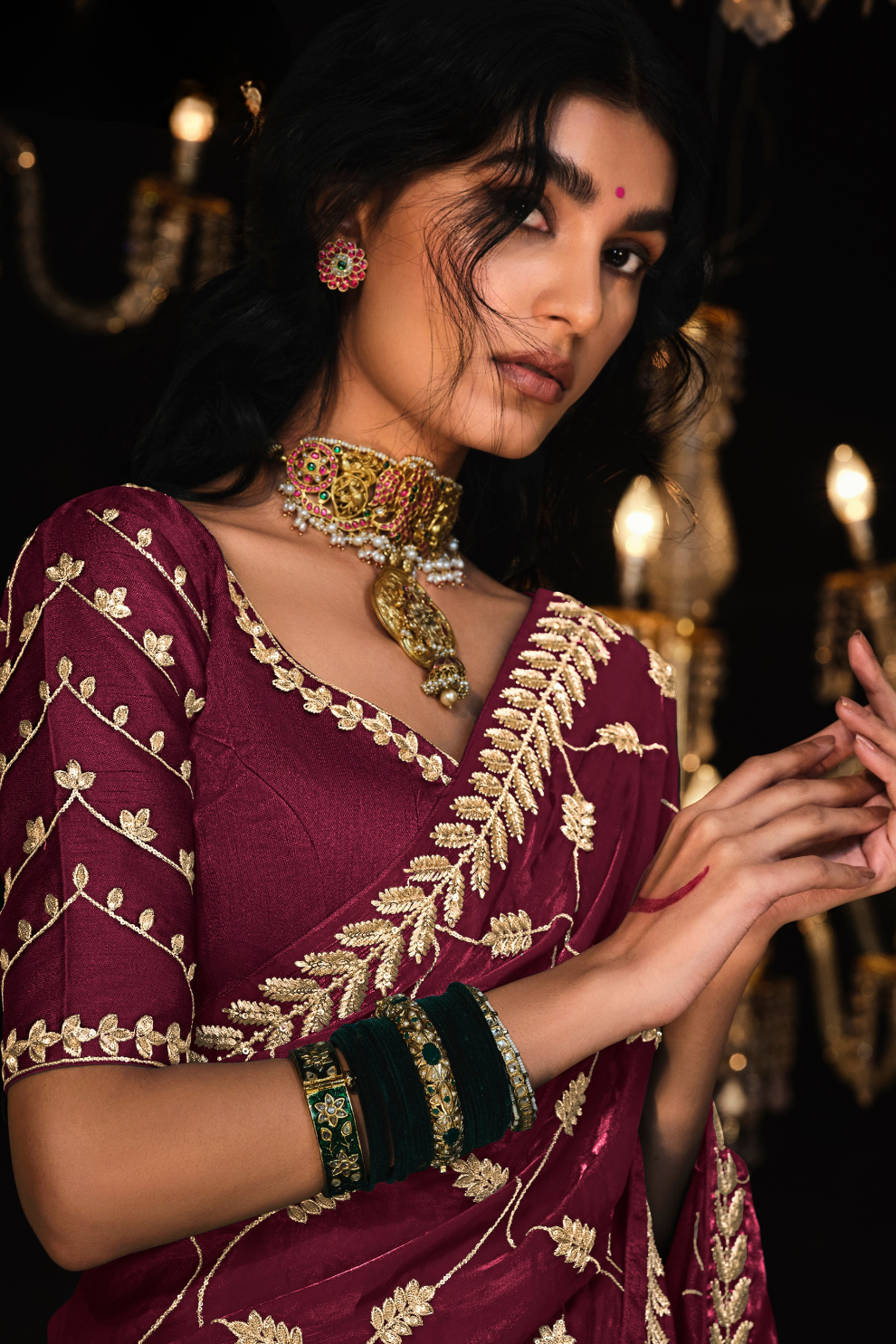 Beautiful Designer Wedding Saree with Premium Fancy Work