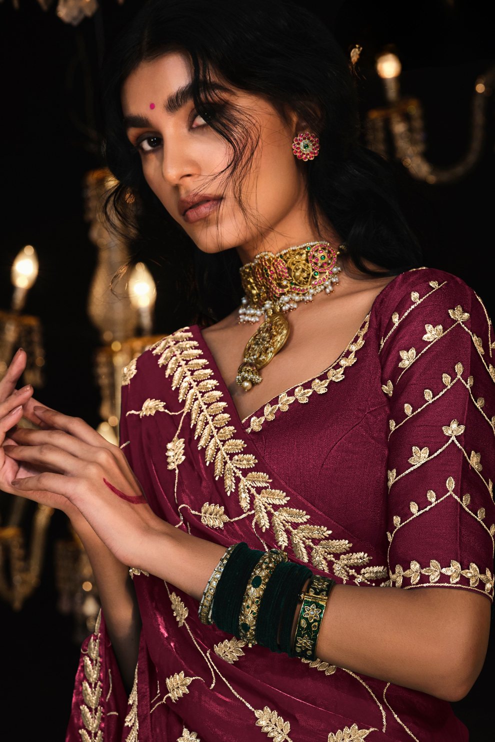 Beautiful Designer Wedding Saree with Premium Fancy Work