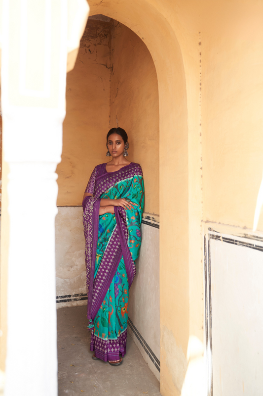 Elegant Patola Print Tussar Silk Saree for Festive Wear
