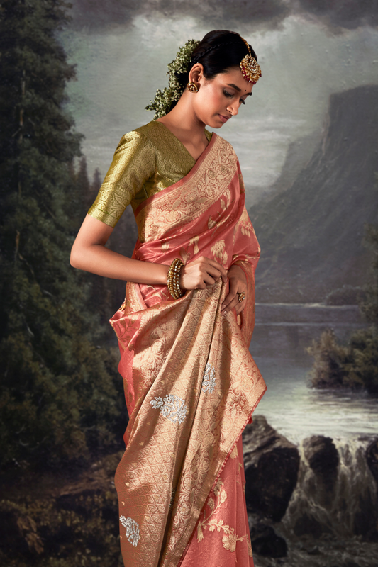 Majestic Woven Banarasi Silk Saree in Lustrous Pure Silk