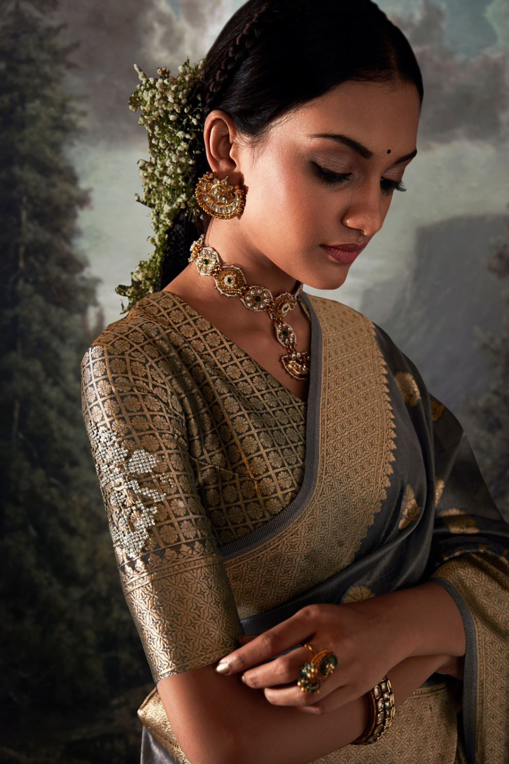 Majestic Woven Banarasi Silk Saree in Lustrous Pure Silk