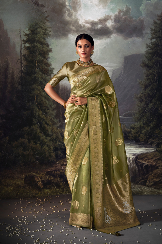 Majestic Woven Banarasi Silk Saree in Lustrous Pure Silk