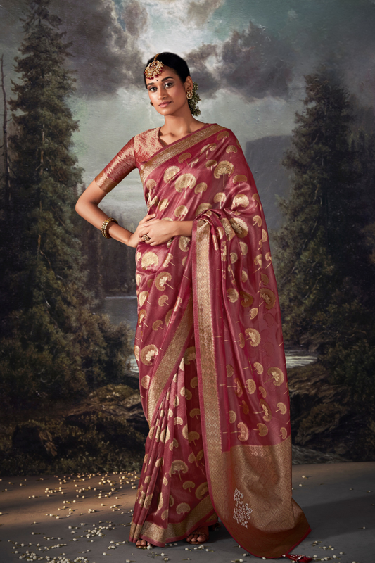 Majestic Woven Banarasi Silk Saree in Lustrous Pure Silk