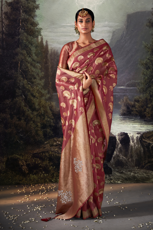 Majestic Woven Banarasi Silk Saree in Lustrous Pure Silk