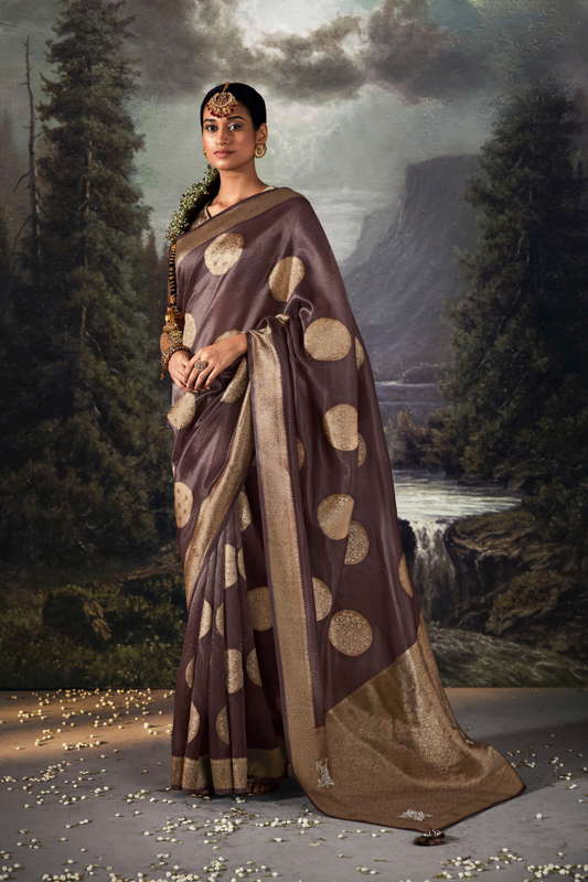 Majestic Woven Banarasi Silk Saree in Lustrous Pure Silk