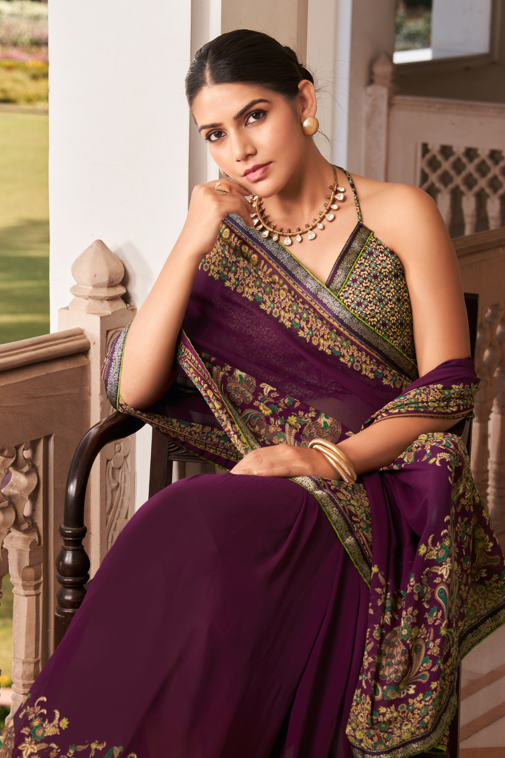 Elegant Georgette Saree with Graceful Drape
