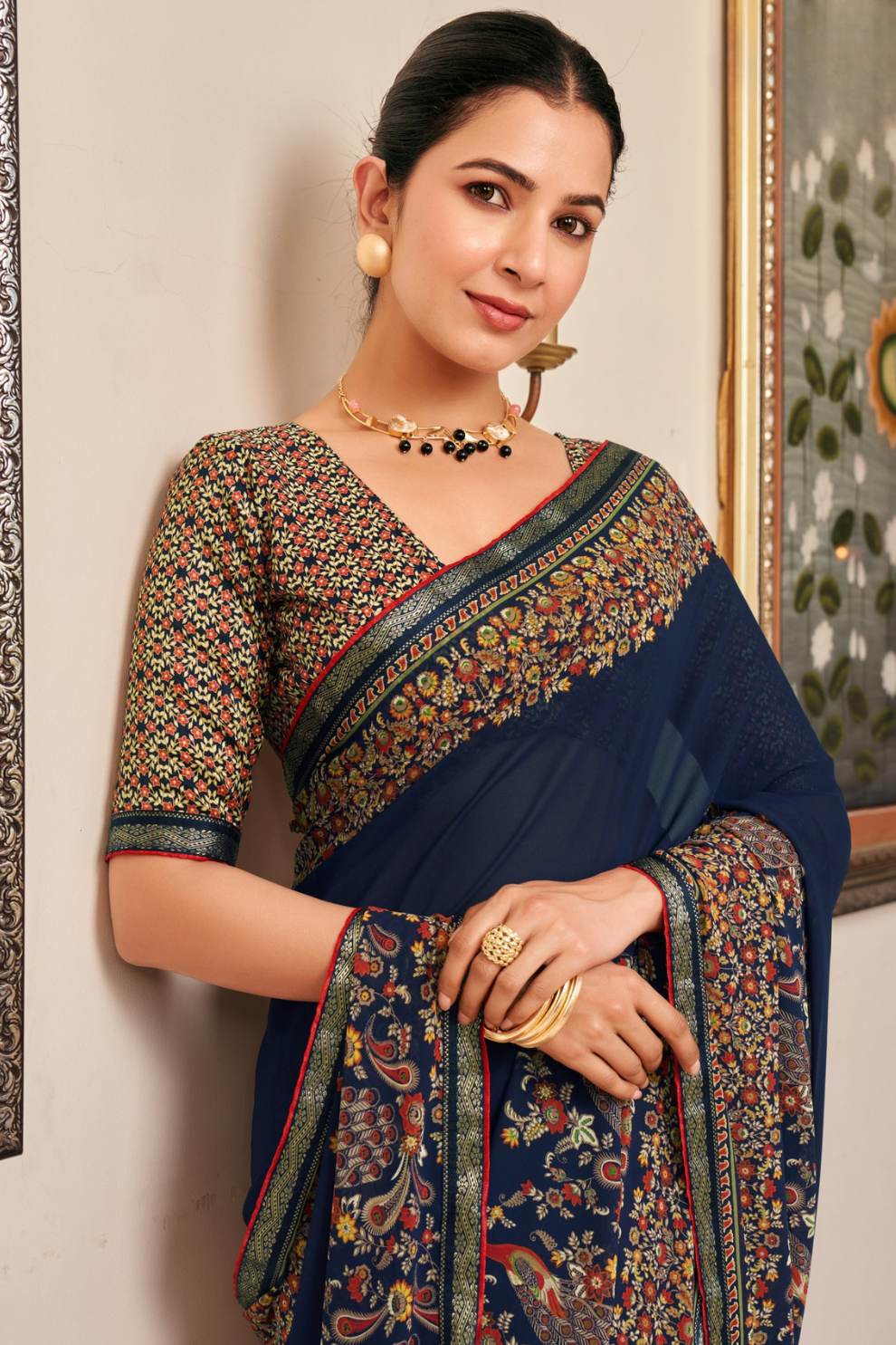 Elegant Georgette Saree with Graceful Drape
