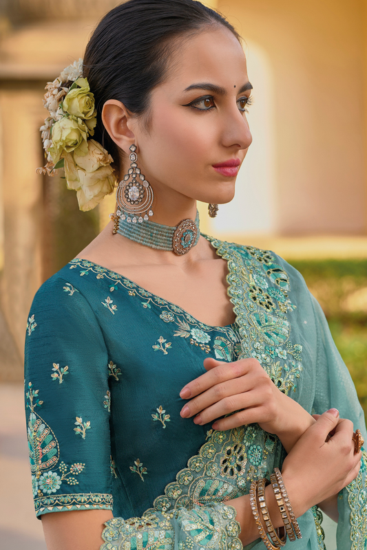 Whispers of Elegance in Fancy Tissue Organza Silk Drape