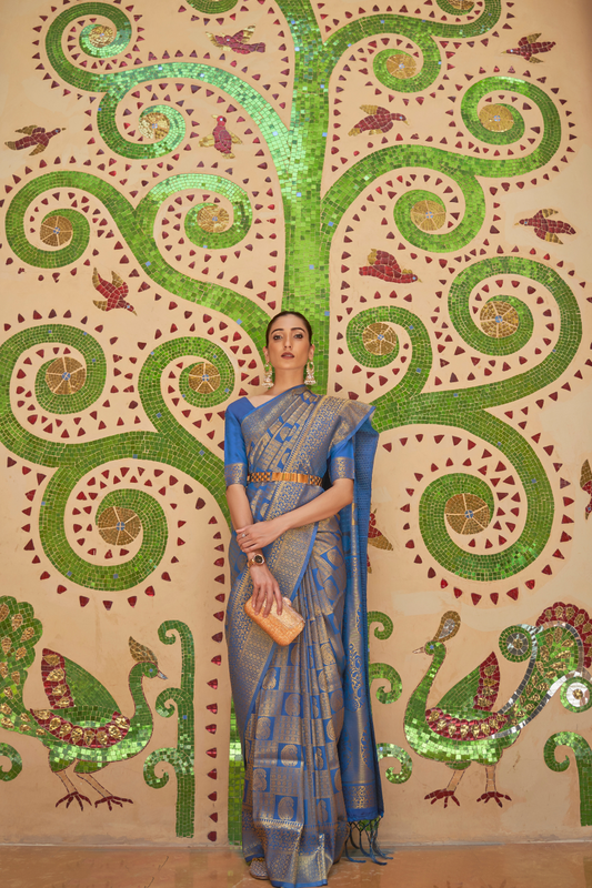 Royal Kanjivaram Silk Saree with Classic Zari Weaving Work
